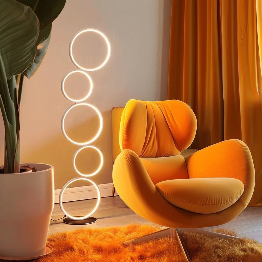 RGB Minimalist Circular Floor Lamp